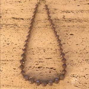 Chunky beaded gray necklace!